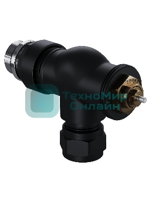 Набор термостатический осевой Royal Thermo Design Pro 15мм М30х1,5 черный
