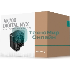 Устройство охлаждения(кулер) Deepcool AK700 Digital NYX Soc-AM5/AM4/1200/1700/1851 черный 4-pin 21-36dB Al+Cu LCD 280W 1252gr Ret (R-AK700-BKNNMN-GJD-1)