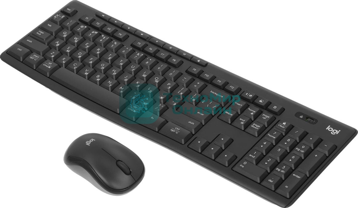 Комплект клавиатура+мышь Logitech MK370 беспроводной, USB, чёрный