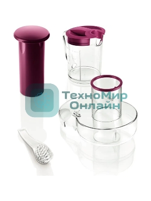 Соковыжималка Bosch MES25C0 белый/бордовый, центробежная, 700 Вт, 1250 мл, механическое