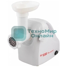 Мясорубка электрическая БЕЛВАР КЭМ-П2У 305-01 белый, 1800 Вт, 0.4 кг/мин, реверс, защита от перегрузки, насадки - 4