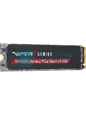 Накопитель SSD Patriot Viper VP4300 Lite, 500Gb, PCIe 4.0 x4, M.2 2280, NVMe, R/W 7000/4000, с радиатором