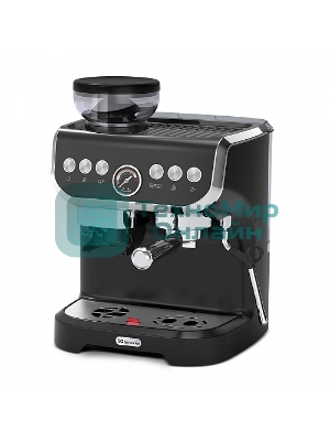 Кофейная станция BQ CM5000 черный, исп. кофе - молотый/зерна, 2 л, 1560 Вт, 15 бар