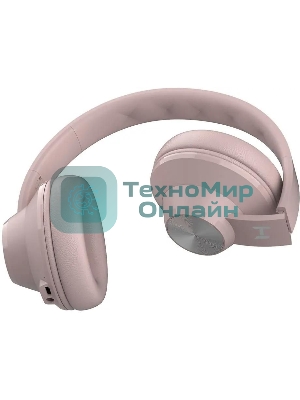 Беспроводные/проводные наушники Harper HB-412 светло-розовый, накладные, Bluetooth + проводной, до 8 ч