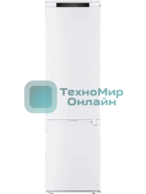 Встраиваемый холодильник Zigmund & Shtain BR 19 X белый двухкамерный 209/64 л морозилка снизу, No Frost