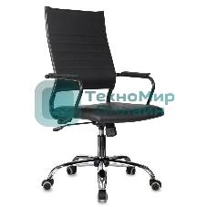 Кресло руководителя Бюрократ CH BALANCE SL Line черный экокожа крестов. металл хром