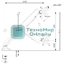 Кронштейн для мониторов ЖК Buro M1 черный 15