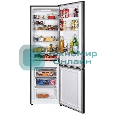 Холодильник Maunfeld MFF176SFSB черный двухкамерный 188/75л морозилка снизу, ручная разморозка