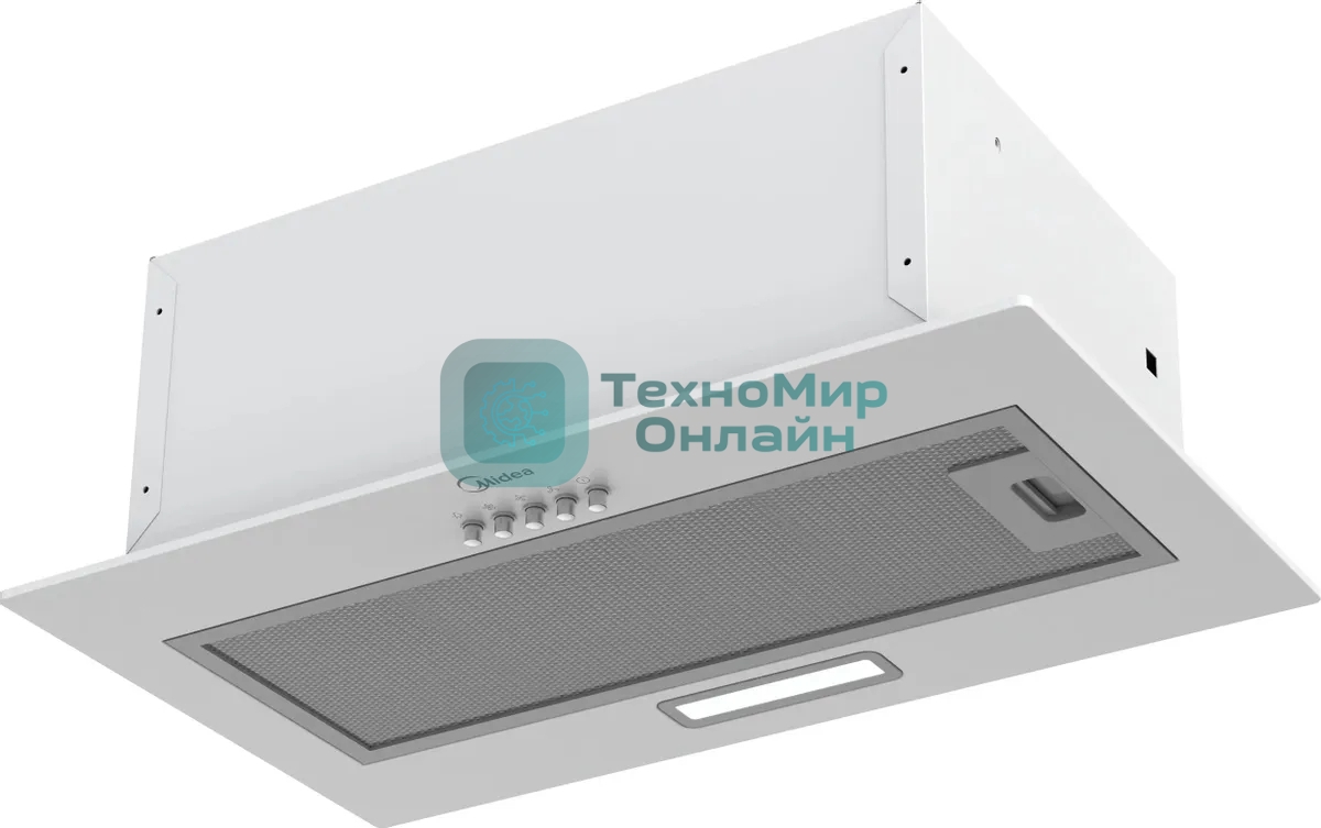 Вытяжка встраиваемая Midea MH60I301W белый управление: кнопочное (1 мотор)