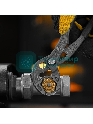 Клещи переставные Denzel кнопочный механизм, обливные рукоятки, 180 мм