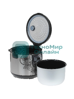 Мультиварка Centek CT-1498 Ceramic черный, сталь 700 Вт, 5.0л, КЕРАМИЧЕСКОЕ ПОКРЫТИЕ ЧАШИ, 10 пр-м.