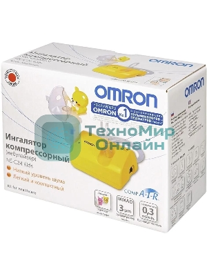 Ингалятор OMRON NE-C24 Kids компрессорный, детский, желтый