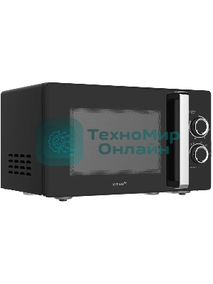 Микроволновая печь Vitek VT-MW1225 черный/хром, 25 л, 900 Вт, переключатели - поворотный механизм