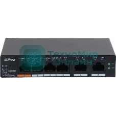 Коммутатор Dahua DH-CS4006-4GT-60 (L2) 4x1 Гбит/с 2xКомбо(1000BASE-T/SFP) 60W управляемый