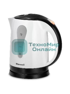 Чайник электрический Maxwell MW-1079 W, 2200 Вт, 1.7 л, белый/черный