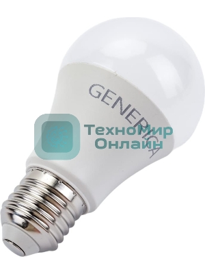 Лампа светодиодная A60 груша 15Вт 230В 4000К E27 GENERICA