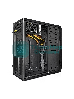 Компьютерный корпус ExeGate EX278399RUS Miditower ExeGate XP-329S Black, ATX, (XP500, Black,120мм), 2хUSB, Audio