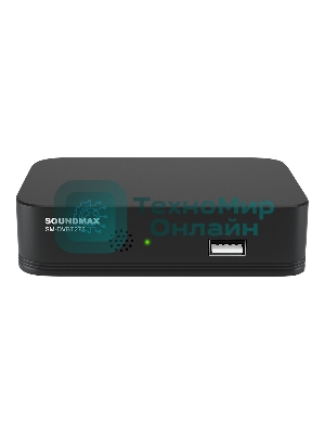 Приставка для цифрового ТВ SoundMax SM-DVBT272 черный, DVB-T2, DVB-T, DVB-C, HDMI, USB 2.0 х2