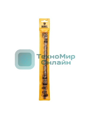 Бур по бетону Denzel двойная спираль, Cobalt W-tip, 16x260 мм, SDS PLUS