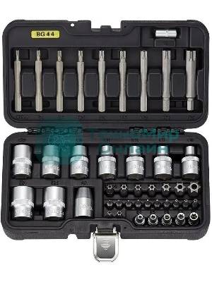 Набор инструментов BERGER BG044-1214 биты и торцевые головки TORX 44 предмета