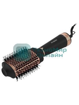 Фен-щетка Hyundai H-HB0115 черный, 1200 Вт, ионизация