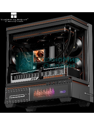 Система водяного охлаждения Thermalright Peerless Vision 360 Soc-AM5/AM4/1200/1700/1851 черный 4-pin 28.1dB Al LCD Ret (P-VISION-360-BL-ARGB)