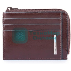 Чехол для кредитных карт Piquadro Blue Square PP4822B2R/MO, натур.кожа, коричневый