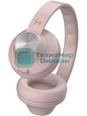 Беспроводные/проводные наушники Harper HB-412 светло-розовый, накладные, Bluetooth + проводной, до 8 ч