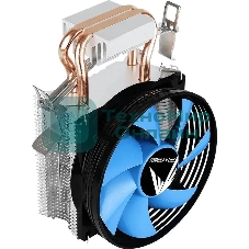 Кулер Aerocool Formula Verkho 2 серебристый/синий 90мм алюминий+медь 2000rpm 25db 4-pin 110W 142мм