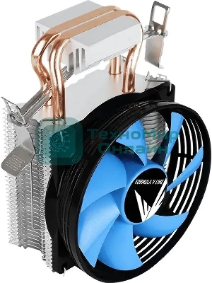 Кулер Aerocool Formula Verkho 2 серебристый/синий 90мм алюминий+медь 2000rpm 25db 4-pin 110W 142мм