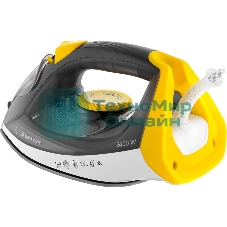 Утюг BRAYER BR4003GY серый/желтый/черный, 2400 Вт, 25 г/мин, 140 г/мин, 330 мл