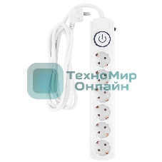 Сетевой фильтр Ippon BK-6-EU-3-16-W 3 м, 6 розеток, белый, коробка