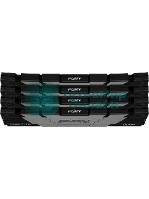 Оперативная память Kingston Fury Renegade, 64Gb (4x16GB), DDR4, 3600MHz, CL16, DIMM, с радиаторами, серый/черный