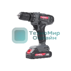 Дрель-шуруповерт Победа ДА-20/1 Ли, 20 В, 2,2 Ач, 38 Нм, щеточный