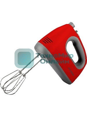 Миксер ручной Hyundai HYM-H4511 500 Вт, красный/серый