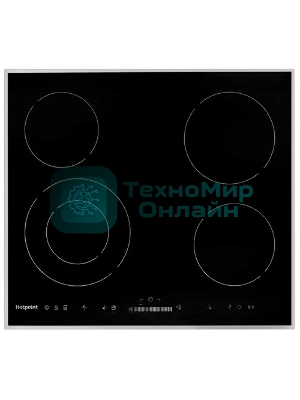 Электрическая варочная панель Hotpoint HR 6T2 X S, независимая, черный