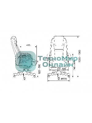 Кресло Бюрократ T-9923WALNUT Leather Eichel светло-коричневый, кожа