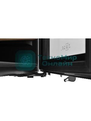 Винный шкаф ZÜGEL ZCWF521DB черный, 127 л, 2 отсека, 52 бут., класс A+
