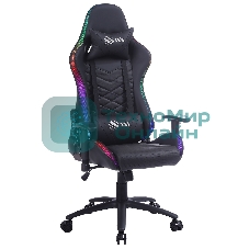 Кресло Cactus CS-CHR-0099BL черный, экокожа, подголовник