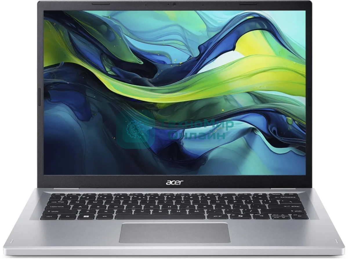 Ноутбук Acer Aspire Go 14 AG14-21P Ryzen 3 7320U 8Gb SSD 256Gb AMD Radeon Graphics 14 WUXGA IPS Cam 50Вт*ч No OS Серебристый AG14-21P-R4XC NX.KXDCD.008