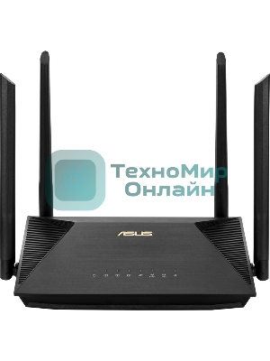 Роутер ASUS RT-AX53U 802.11b/g/n/ac/ax, до 574 + 1201 Mbps, 2,4 + 5 гГц, 4 антенны, USB