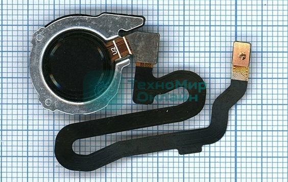 Кнопка HOME в сборе с механизмом и шлейфом для Huawei Honor 8, черная