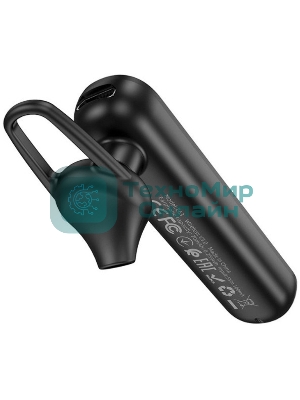 Моно-гарнитура Hoco E63 черный, внутриканальный (моно), Bluetooth 5.0, заушное крепление, до 10 ч