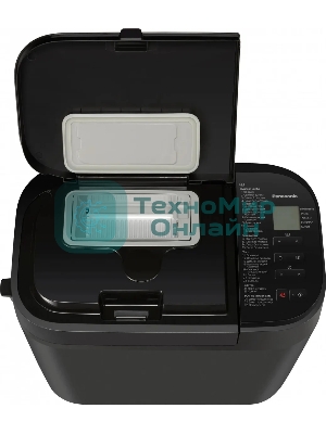 Хлебопечка Panasonic SD-R2530KTS черный, 550 Вт, программ - 28 шт, вес выпечки - 1.1 кг