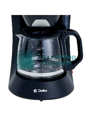 Кофеварка капельная Delta DL-8153 черный, исп. кофе - молотый, 0,6 л, 600 Вт