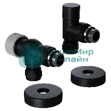 Набор термостатический осевой Royal Thermo Design Pro 15мм М30х1,5 черный