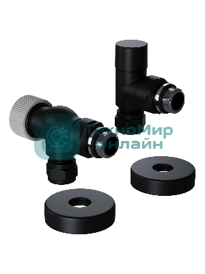 Набор термостатический осевой Royal Thermo Design Pro 15мм М30х1,5 черный