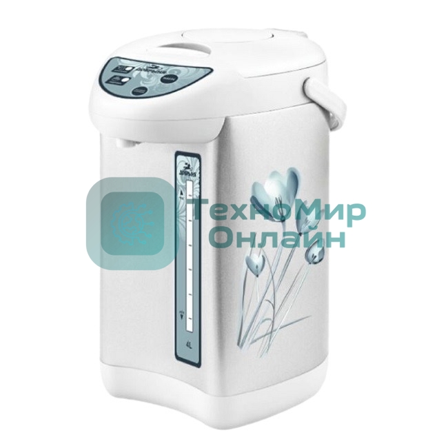 Термопот Добрыня DO-496 5,5л Тюльпан на белом, 750 Вт, нерж, 3сп.под.воды