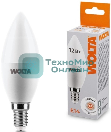 Лампа светодиодная WOLTA 25SC12E14 12Вт 4000K Е14