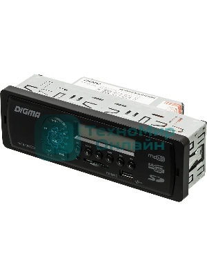 Автомагнитола Digma DCR-100G24, 1 DIN, USB Type-A, AUX